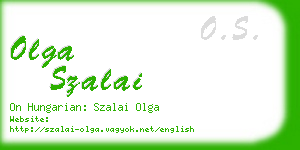 olga szalai business card